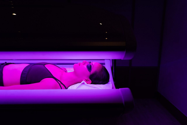 woman in sun bed at RAKxa 