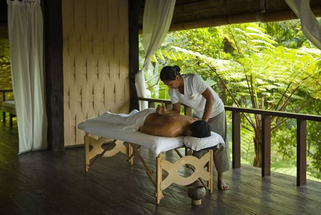 Man getting massage at COMO Shambhala