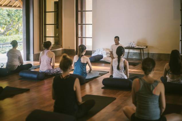Group yoga at REVIVO