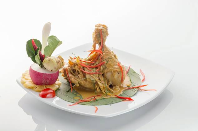 A masterfully crafted meal at Mangosteen Auyrveda & Wellness Resort 