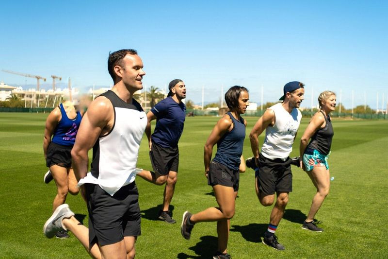 Group fitness session