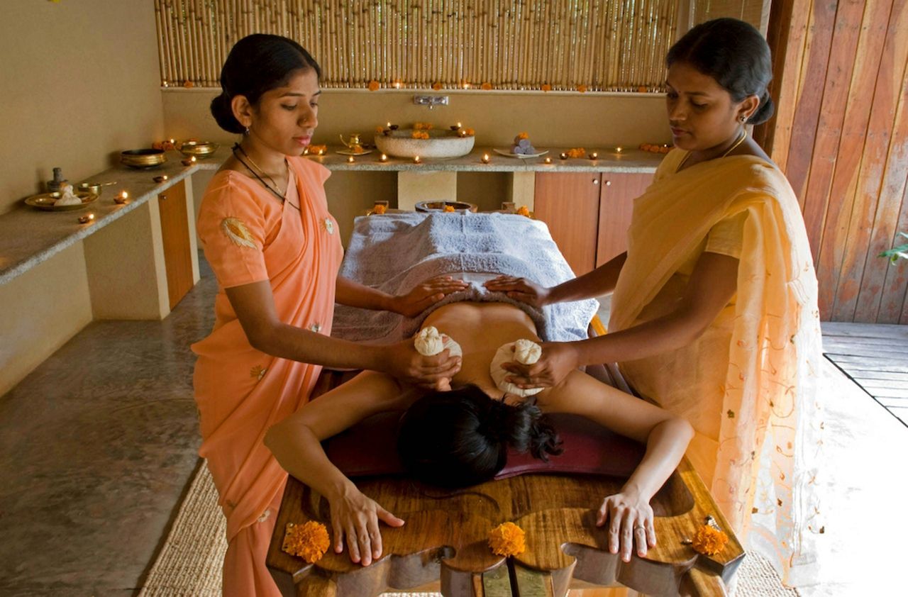woman getting a massage