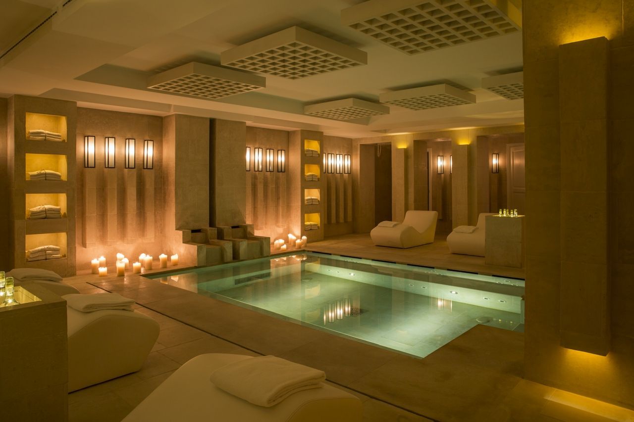Indoor pool at Borgo Egnazia, a wellness spa retreat in Italy