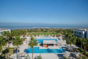 Exterior drone shot of The View Bouznika